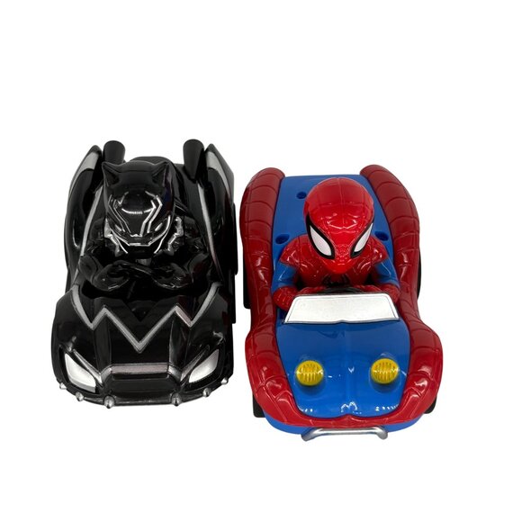 Marvel & TMNT Vehicle Set With Spider-Man Black Panther Ninja Turtle & Miles Mor - Picture 3 of 5